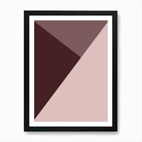 Neutral Brown Boho Colour Block Geometric Art Print