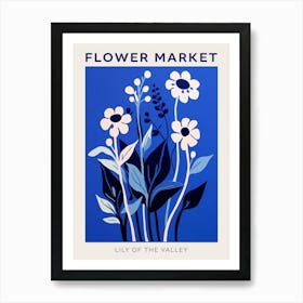 Blue Flower Market Poster Lily Of The Valley 4 Art Print