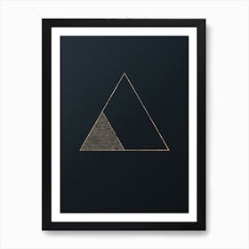 Abstract Geometric Gold Glyph on Dark Teal n.0200 Art Print
