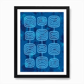 Mid Mod Avant-Garde Atomic Rings Art Print