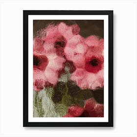 Pink Flowers In A Vase Art Print