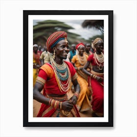 African Dancers 1 Art Print