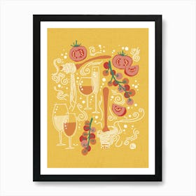 Pasta Paradise [yellow] Art Print