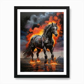 Fire Horse Art Print