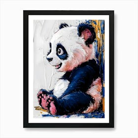 Panda Bear Painting Art Print