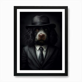 Gangster Dog Portuguese Water Dog 3 Art Print