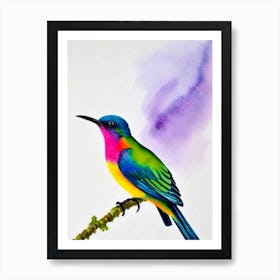 Cuckoo Watercolour Bird Art Print