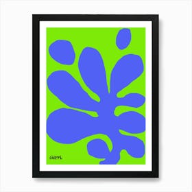 Periwinkle Funky Flower Art Print