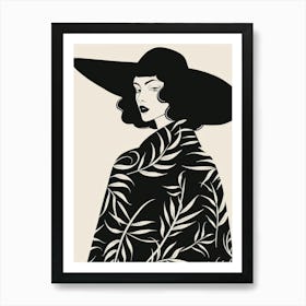 Woman In A Hat 87 Art Print