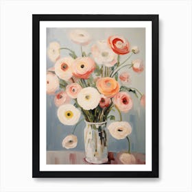 Ranunculus Flower Still Life Painting 3 Dreamy Art Print