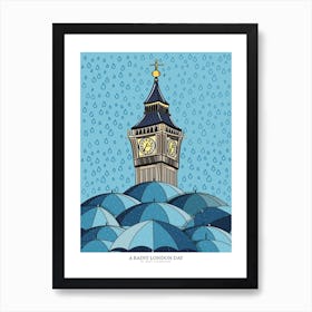 Big London Clock Art Print