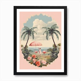 Vintage Pink Illustration Kitsch 2 Art Print