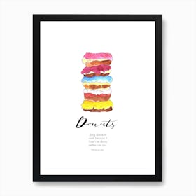 Donuts to Work Art Print