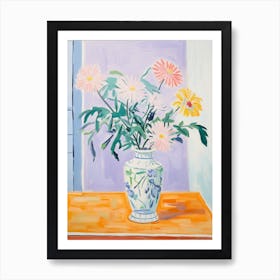 A Vase With Daisy, Flower Bouquet 3 Art Print