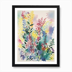 Heather Flower Illustration 2 Art Print