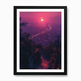 Sunset Cityscape 1 Art Print