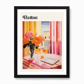 Bellini Retro Cocktail Poster Art Print