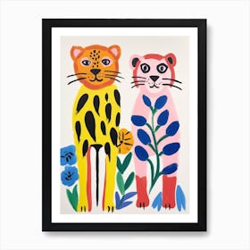 Colourful Kids Animal Art Lion 2 Art Print