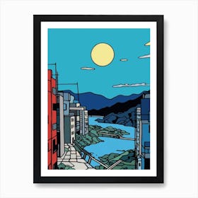 Minimal Design Style Of Hong Kong, China 2 Art Print