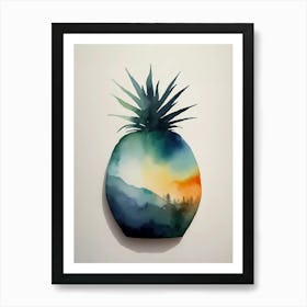 Pineapple At Sunset Art Print