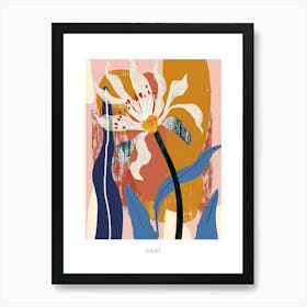 Colourful Flower Illustration Poster Daisy 2 Art Print