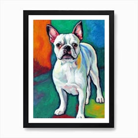 Boston Terrier Fauvist Style Dog Art Print