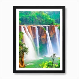 Anisakan Falls, Myanmar Majestic, Beautiful & Classic (3) Art Print