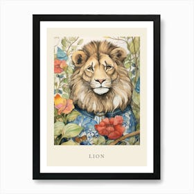 Beatrix Potter Inspired  Animal Watercolour Lion 1 Art Print