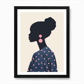 Silhouette Of African Woman 21 Art Print