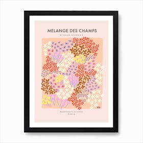 Botanic Collection - Peach Fuzz - Mélange des Champs Ditsy Flowers Art Print Art Print