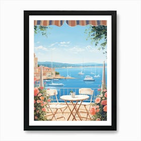 Saint Tropez France 3 Illustration Art Print