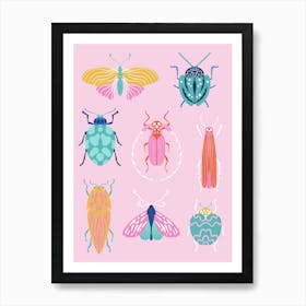 Beetle Collection Art Print