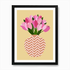 Tulip Arrangement – Yellow And Pink Art Print