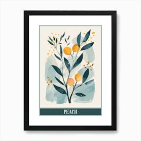 Peach Tree Flat Illustration 2 Poster Art Print