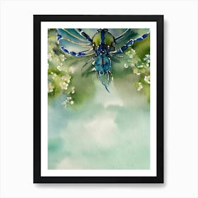 Blue Lobster Storybook Watercolour Art Print