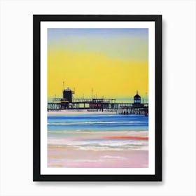 Southend On Sea Beach, Essex Bright Abstract Art Print