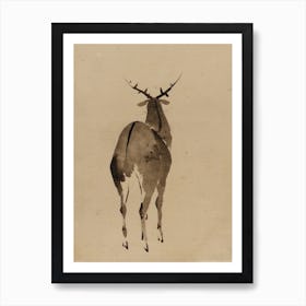 Deer, Katsushika Hokusai Art Print