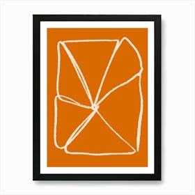 Square On An Orange Background Art Print