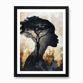 The African Woman; A Boho Illustration Art Print