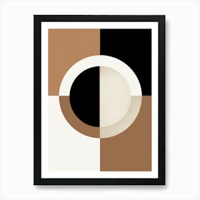 Beige Bauhaus Noir Art Print