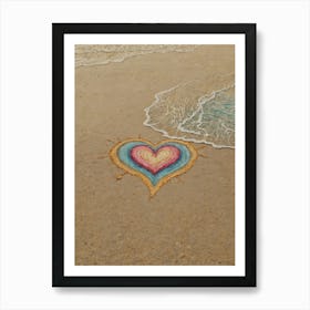 Heart In The Sand Art Print