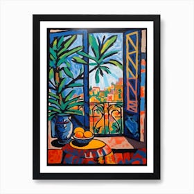 Window View Of Barcelona In The Style Of Fauvist 4 Art Print