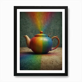Rainbow Teapot 2 Art Print