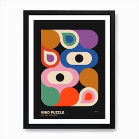 Abstract Geometric Bauhaus Inspired 3 Art Print