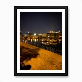 Prague At Night Photo 1 Art Print