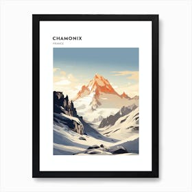 Chamonix France 3 Hiking Trail Landscape Poster Art Print