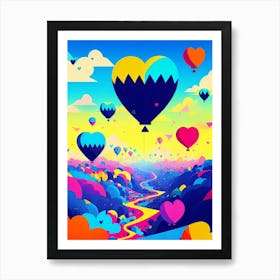 Hot Air Balloons In The Sky 3 Art Print