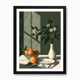 Oranges In A Vase 1 Art Print