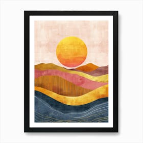 Sunset In The Valley Art Print