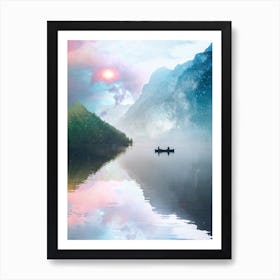 Pink And Blue Sky With Kanu Art Print